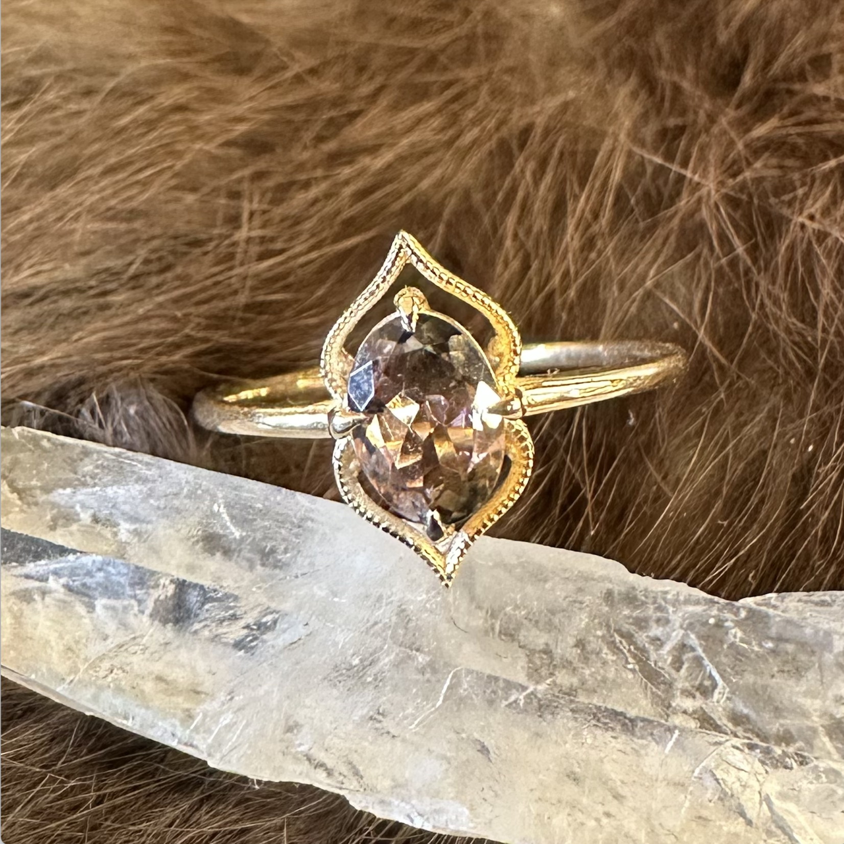 *Freya Bi-Color Tourmaline Ring · 14K Gold · 7