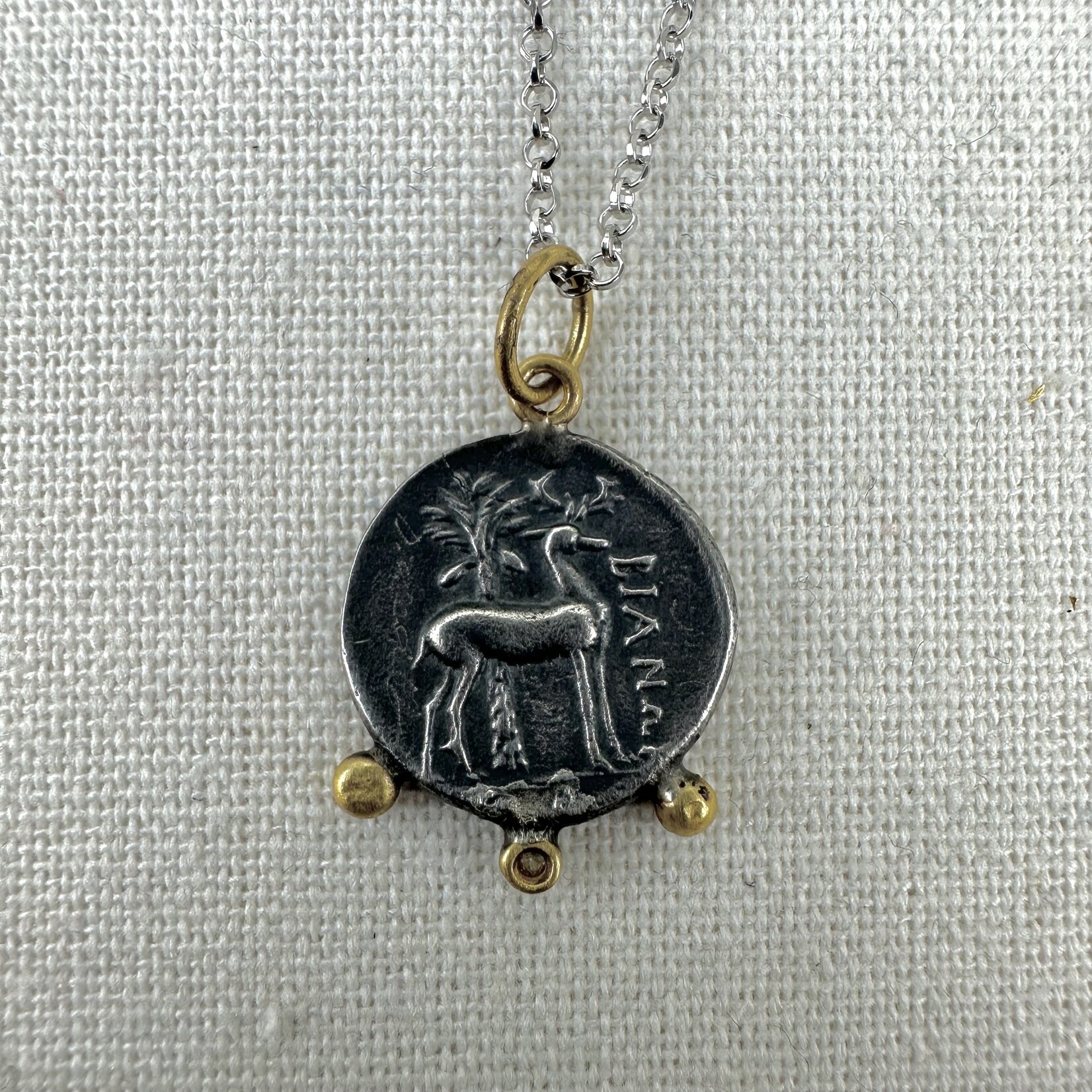 Prehistoric Works Queen Bee Coin w/Diamond · 24K Gold & Silver