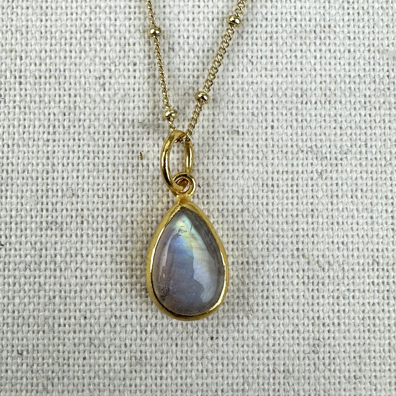 Prehistoric Works Rainbow Moonstone · 24K Gold