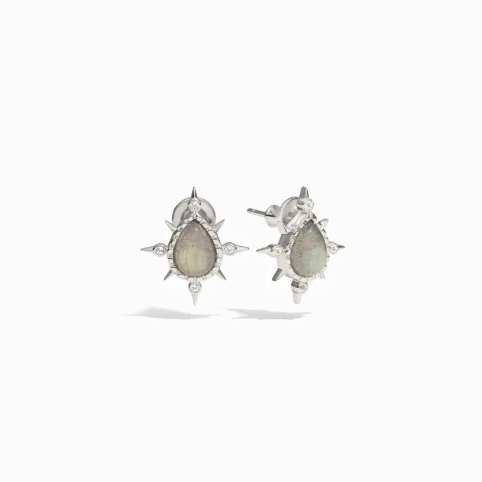 *Compass Pear Studs · Sterling Silver