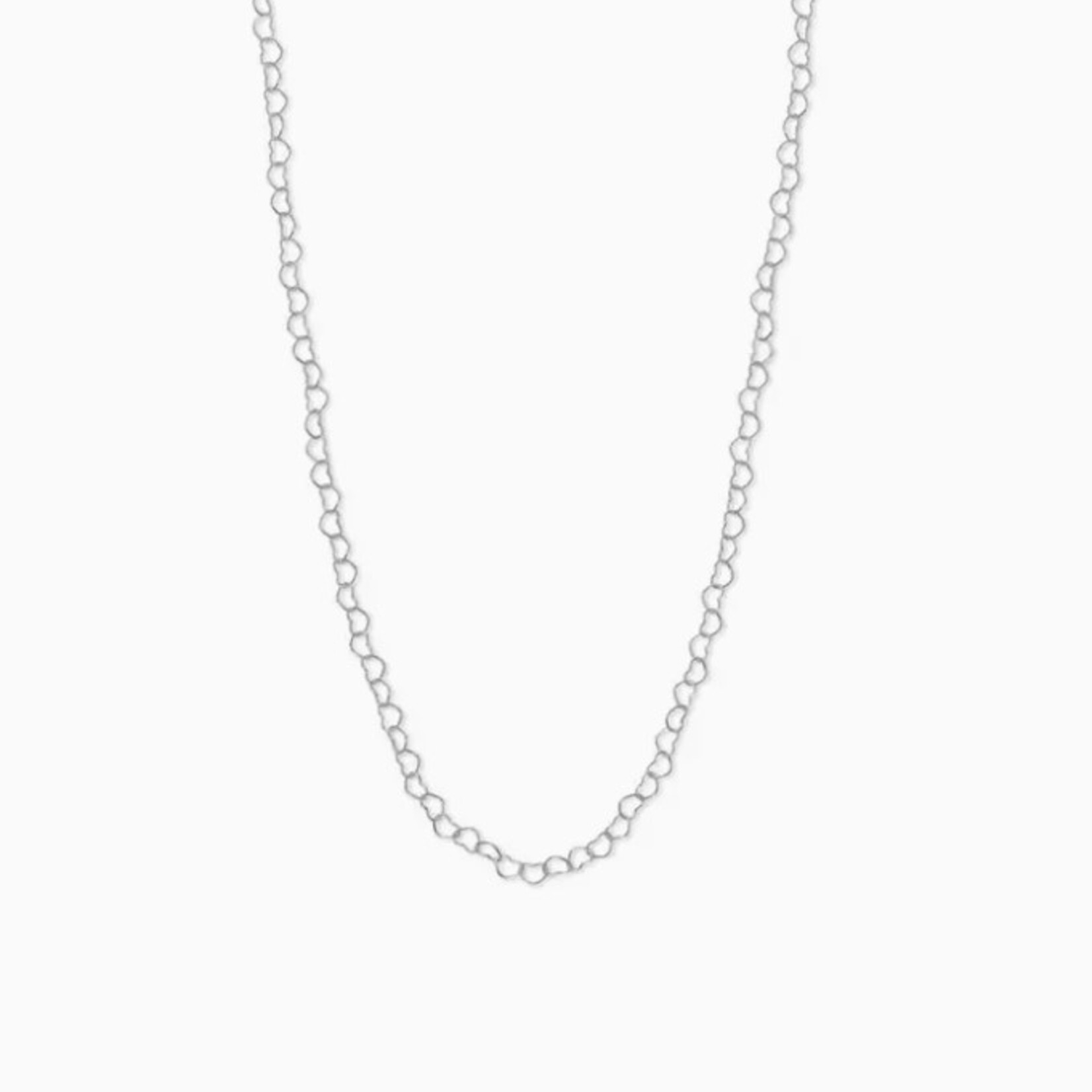 Silver Stars Collection Charm Bar · Silver · Linked Heart Chain · 16
