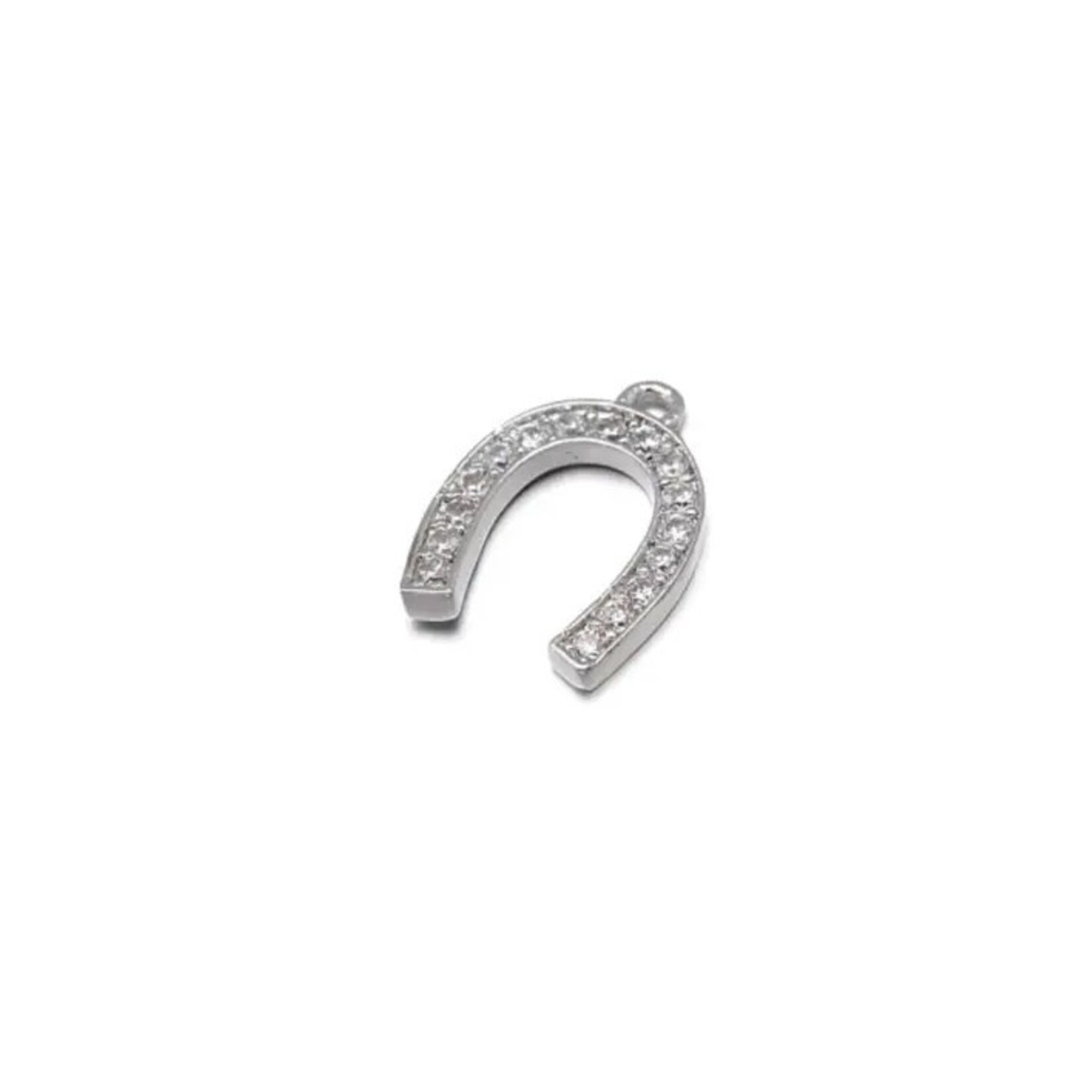 The Charm Bar Company Charm Bar · Silver · Gem Horseshoe