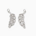 The Charm Bar Company Charm Bar · Silver · Gem Tropical Leaf