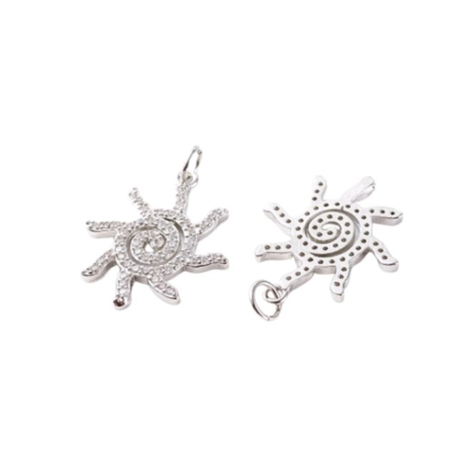 The Charm Bar Company Charm Bar · Silver · Swirly Sun