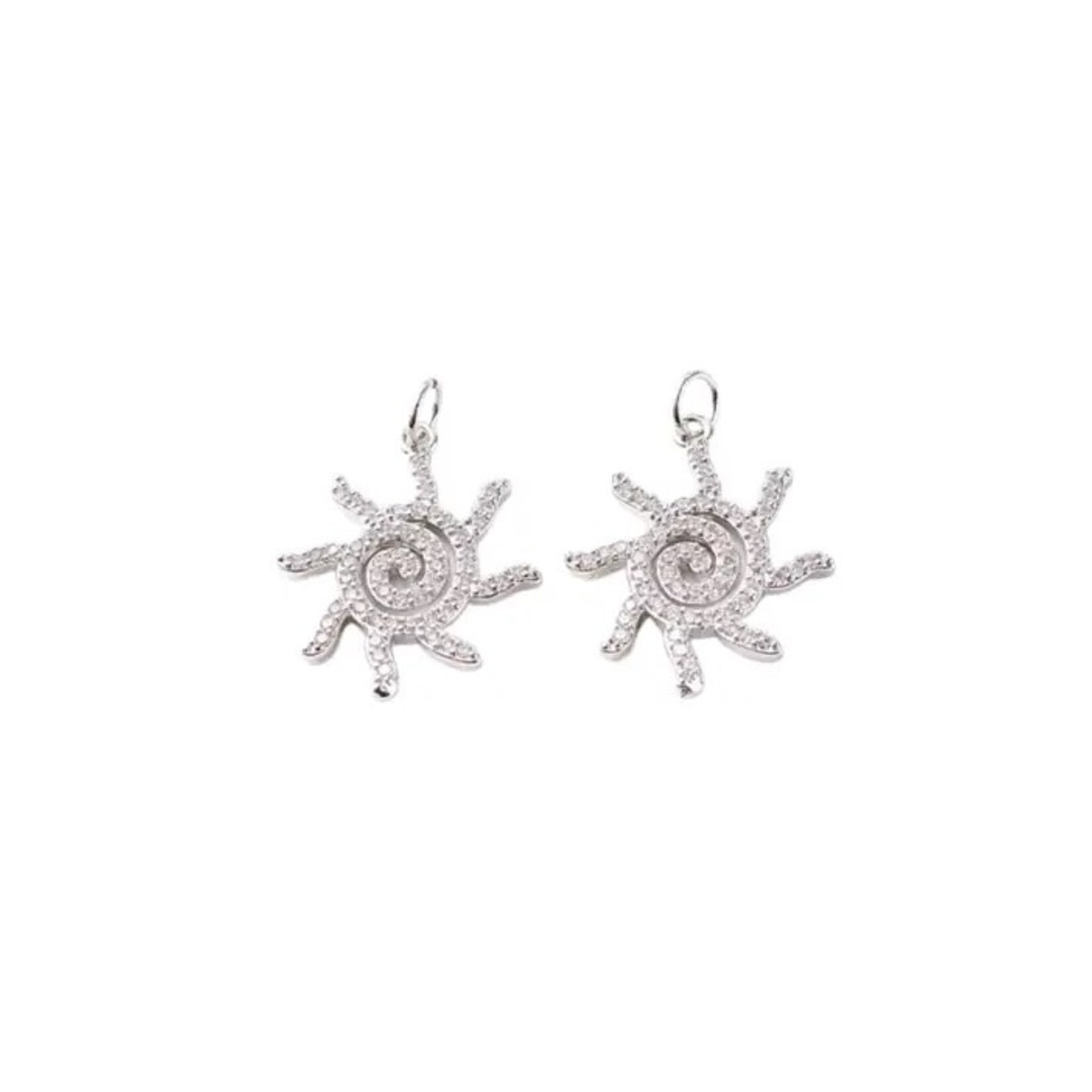 The Charm Bar Company Charm Bar · Silver · Swirly Sun