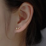 Happyzzzsu Tiny Dainty Stud Earrings · Silver