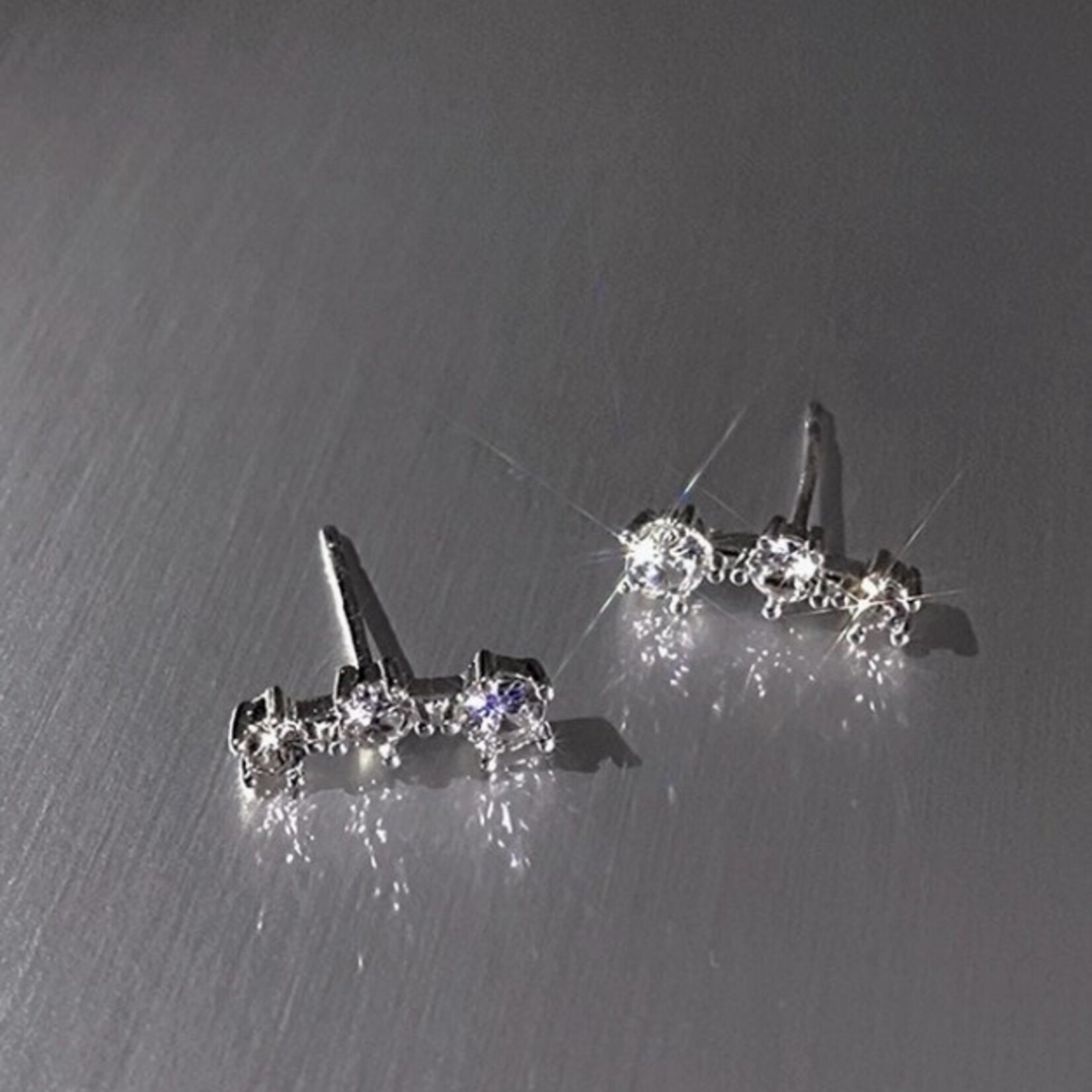 Happyzzzsu Tiny Dainty Stud Earrings · Silver