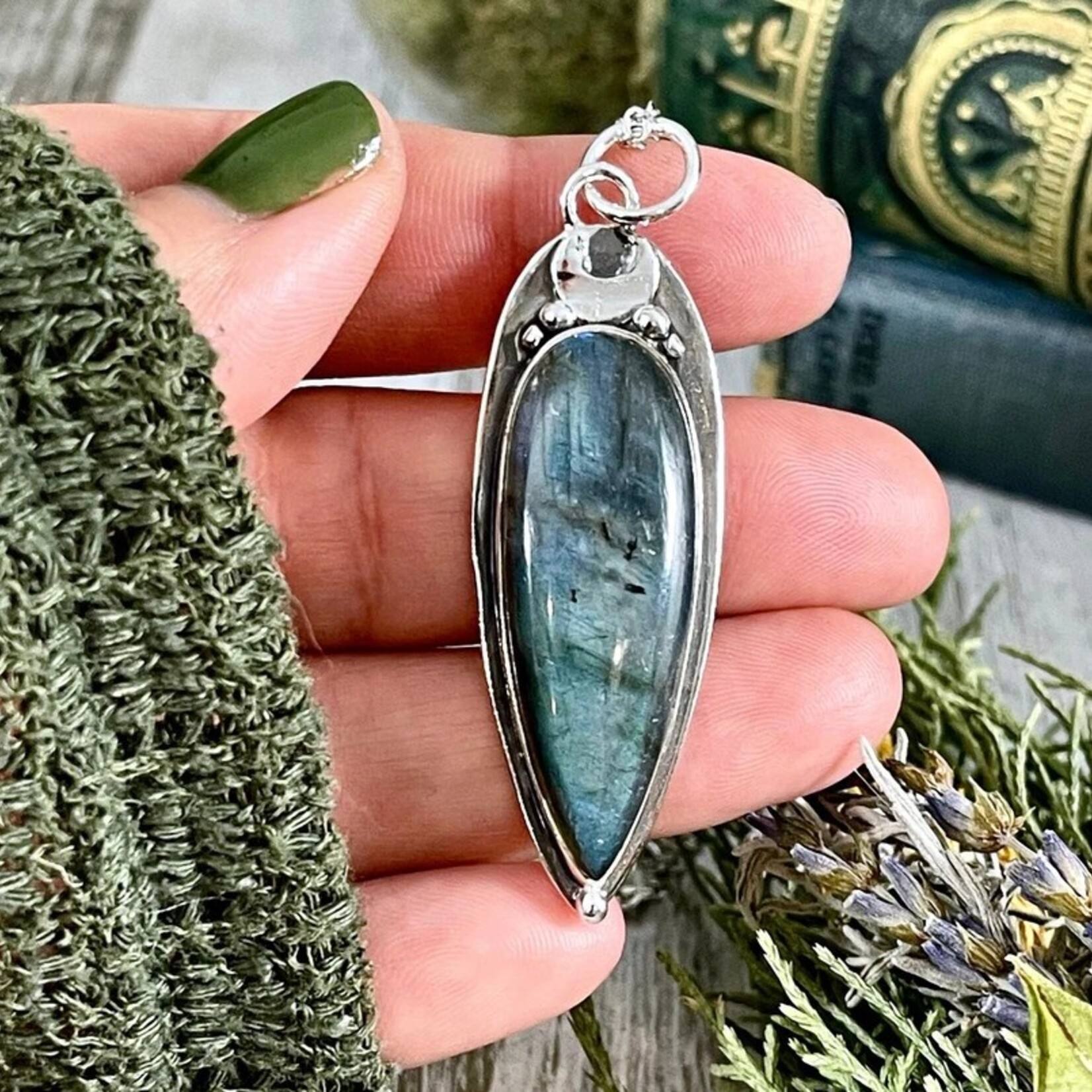 *Foxlark Crystal Jewelry Magic Moon Crystal Necklace · Sterling Silver ·
