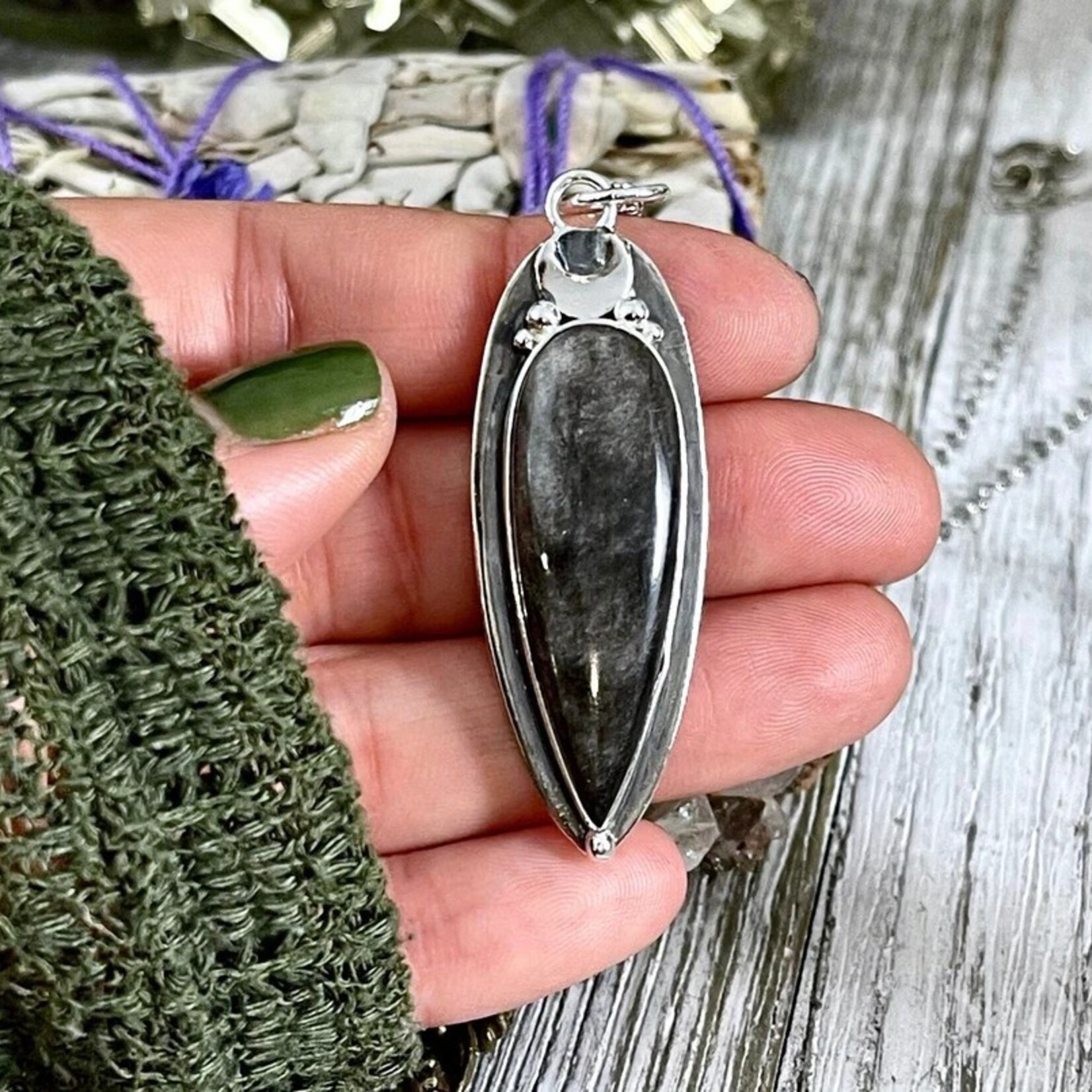 *Foxlark Crystal Jewelry Magic Moon Crystal Necklace · Sterling Silver ·