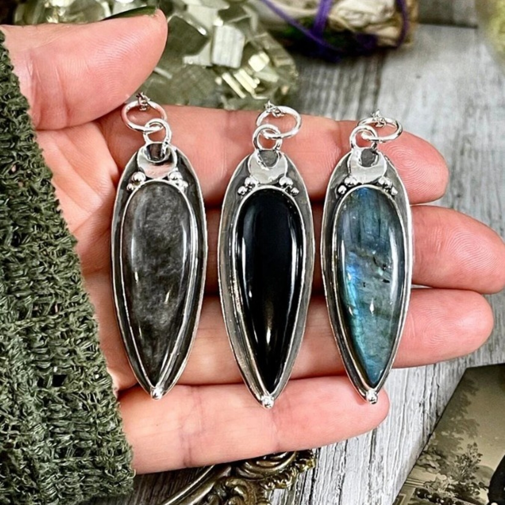 *Foxlark Crystal Jewelry Magic Moon Crystal Necklace · Sterling Silver ·