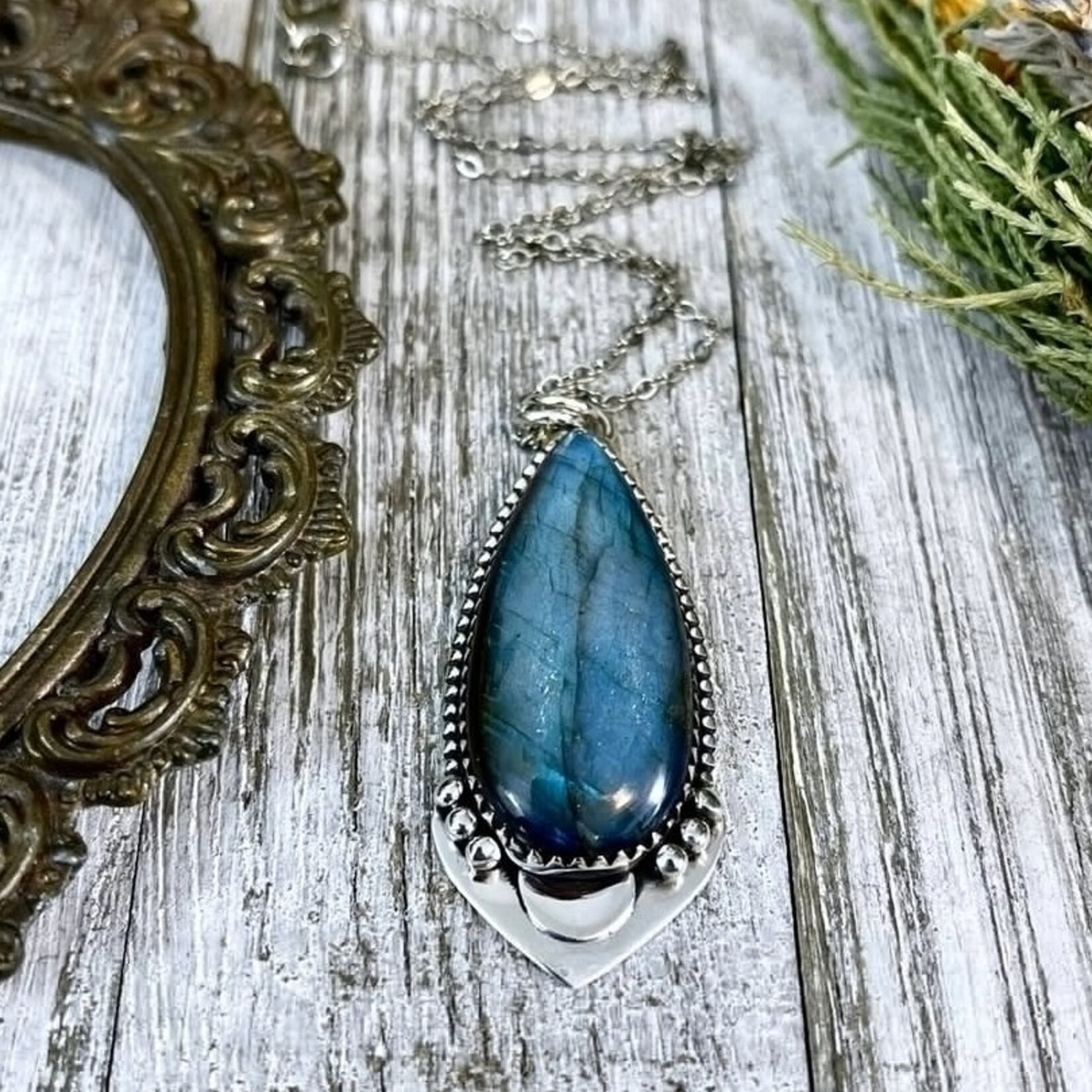 *Foxlark Crystal Jewelry Midnight Moon Crystal Necklace · Sterling Silver ·