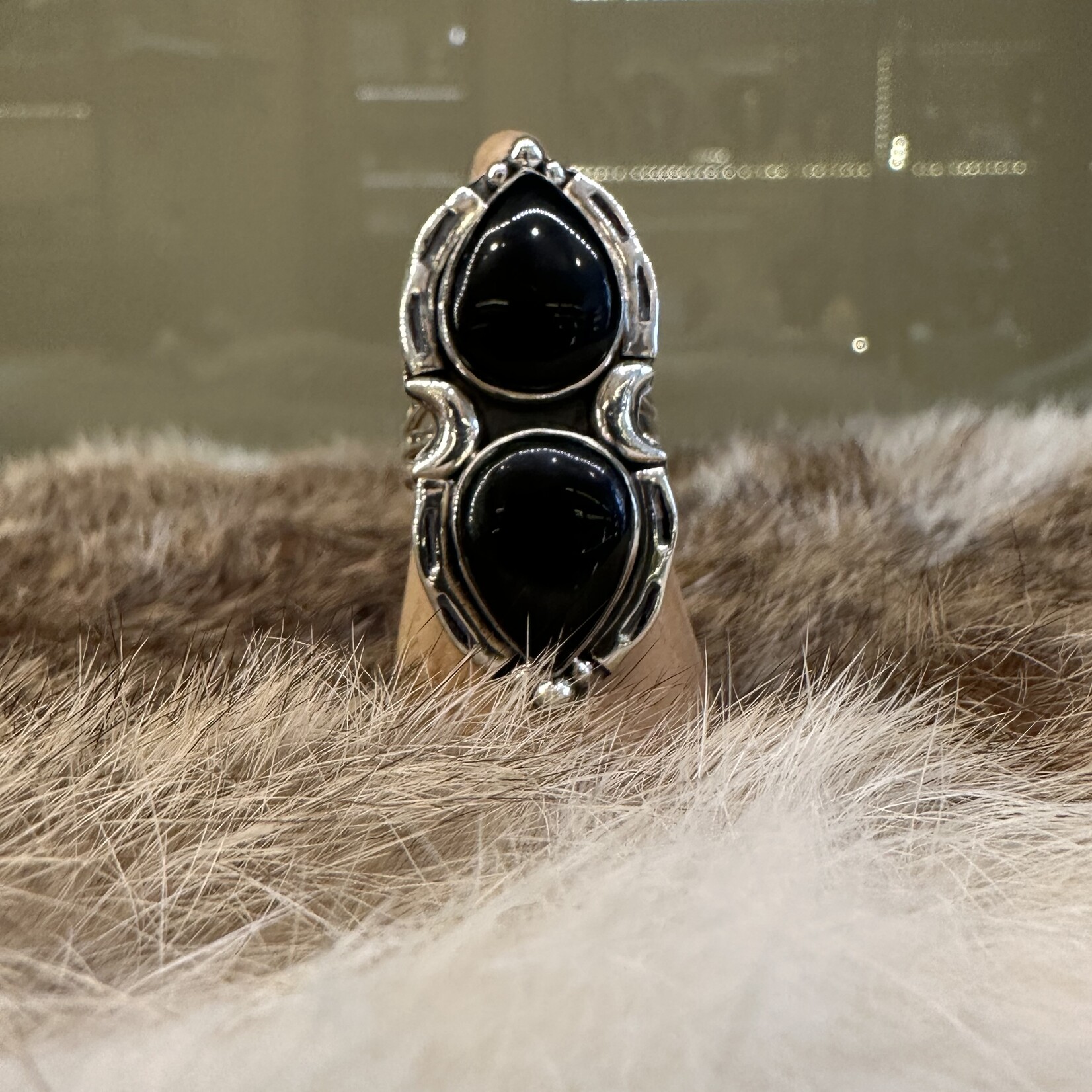 *Foxlark Crystal Jewelry Mystic Moons Black Onyx Crystal Ring · Sterling Silver ·