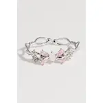 CZ Bow Tie Open Band Ring · Silver