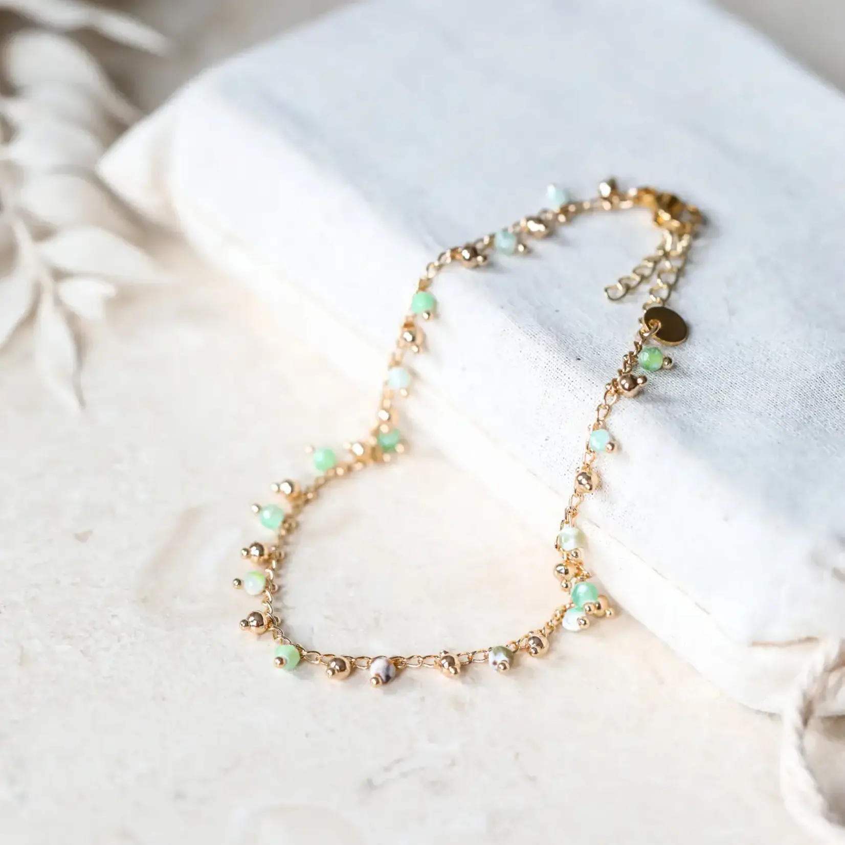 Midsummer Anklet · Green Agate