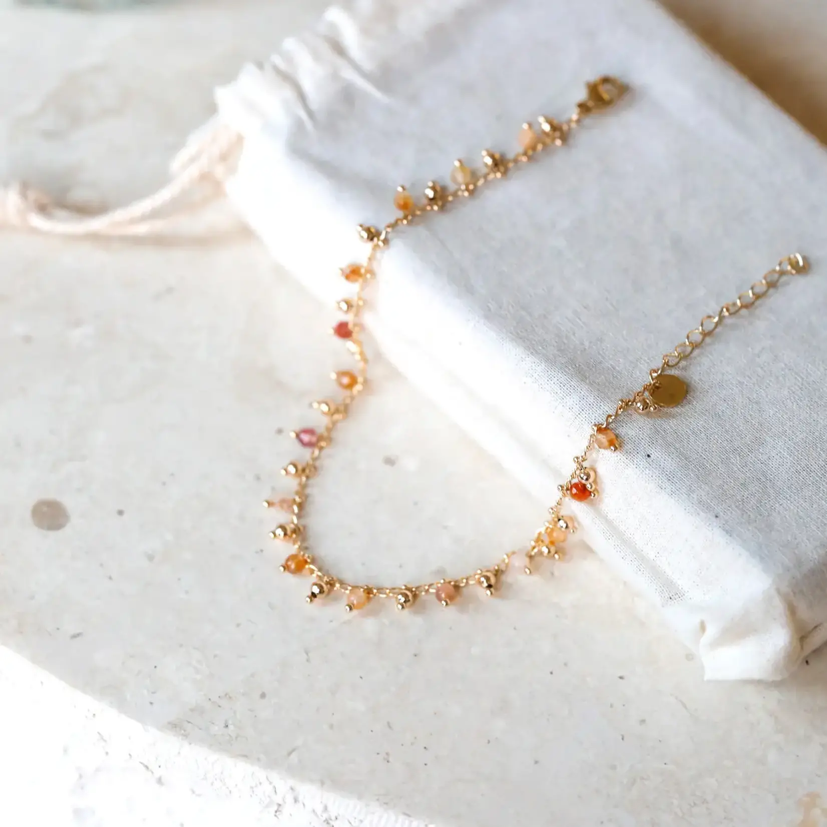 Midsummer Anklet · Orange Agate