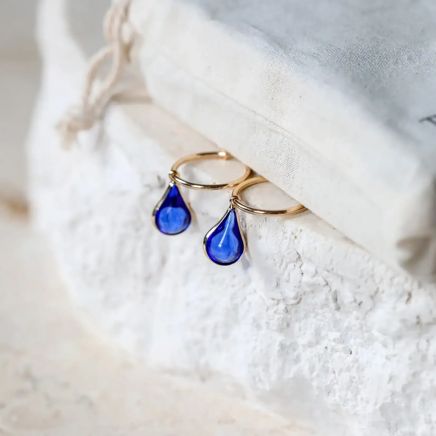 Mana Potion Hoop Earrings · Blue