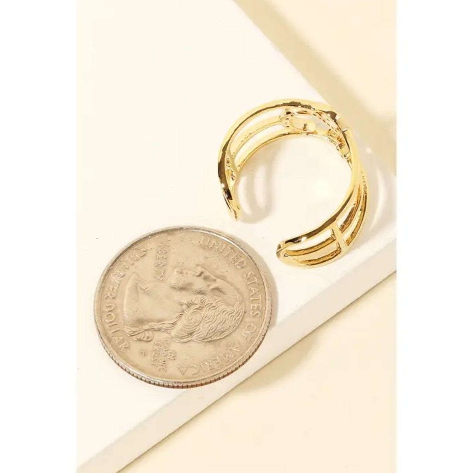 Triple Strand Eye Ring · Gold
