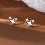 Happyzzzsu Star Stud Earrings · Silver