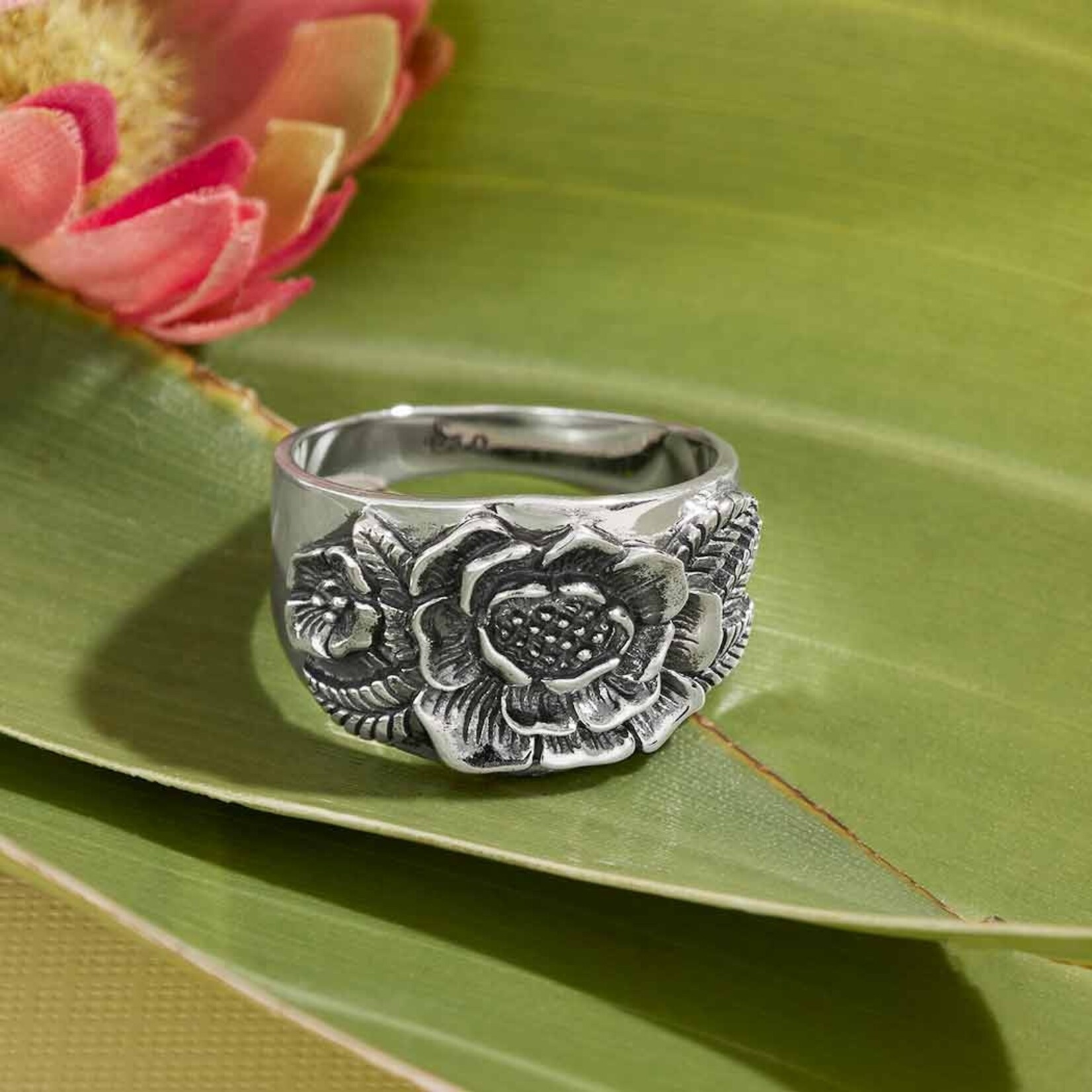 Peony Ring · Sterling Silver · 8