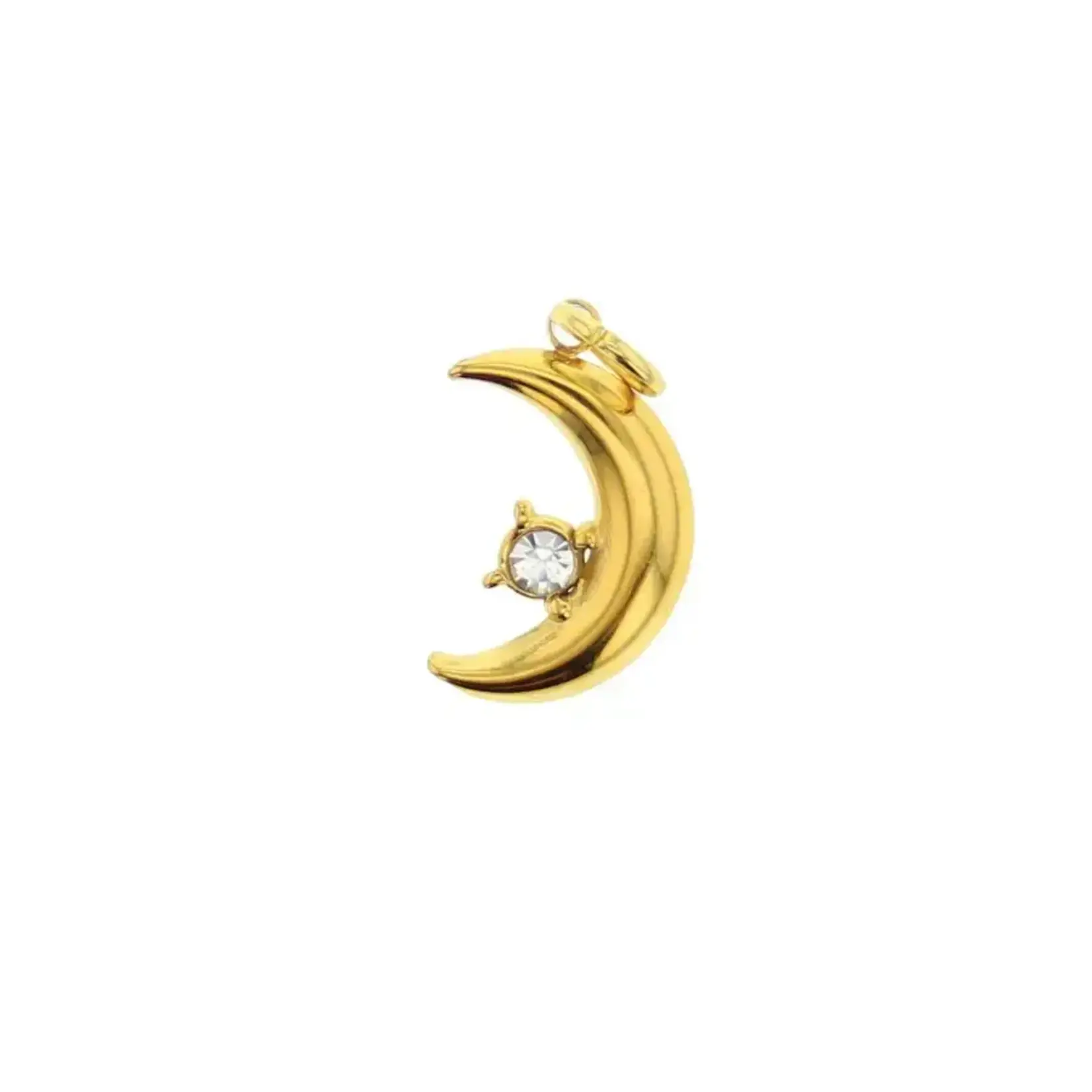 Charm Bar · Gold · Small Crescent Moon