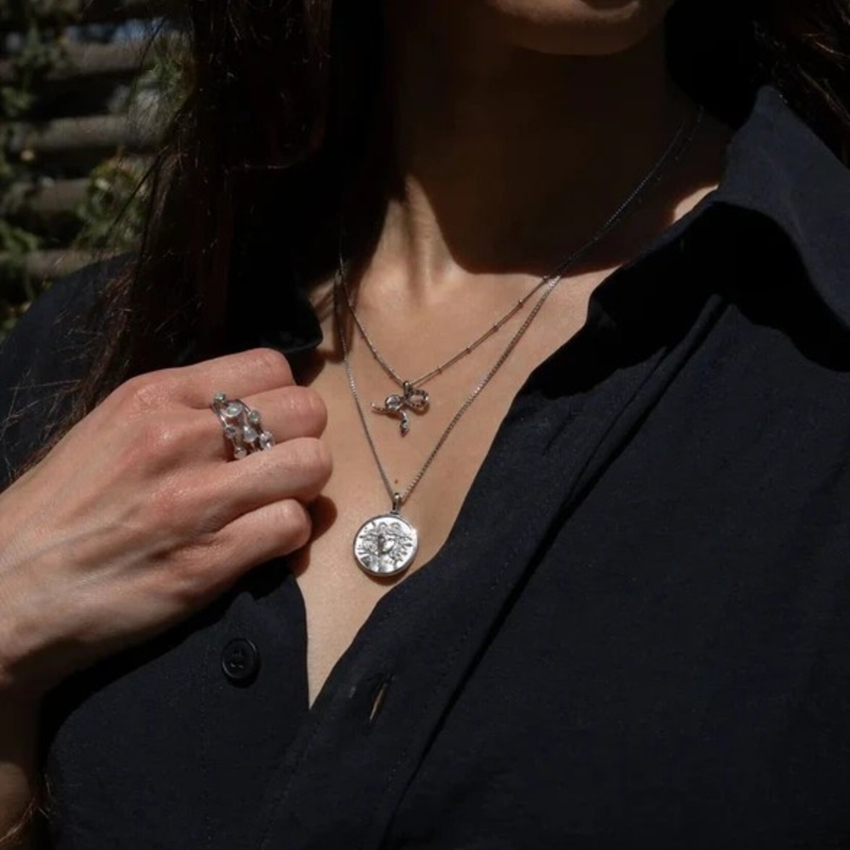 *Medusa Standard 16-18" Box Chain Necklace · Sterling Silver