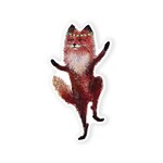 Jahna Vashti Die Cut Dancing Fox | Sticker