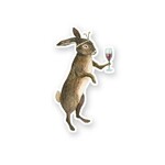 Jahna Vashti Die Cut Wine Rabbit | Sticker