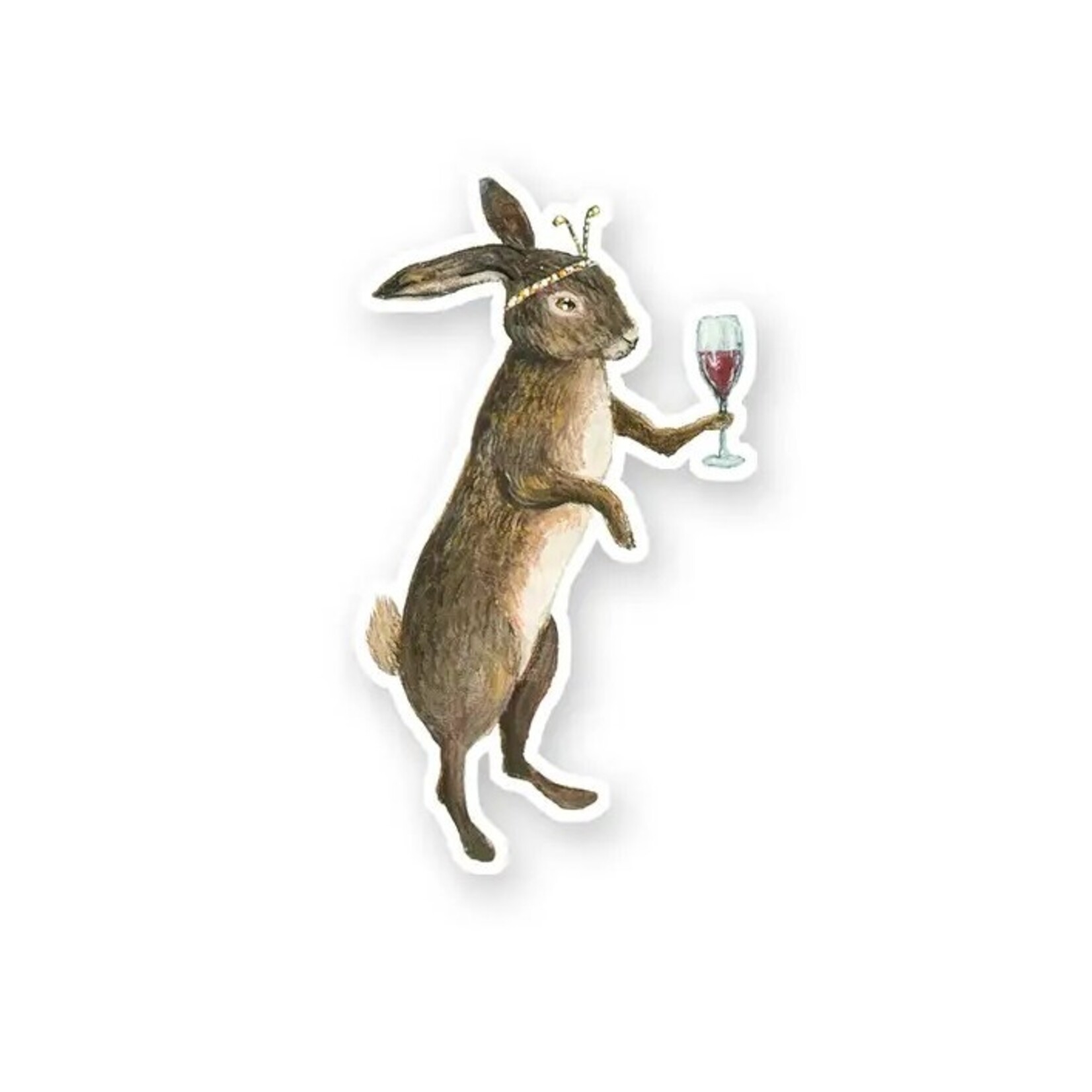 Jahna Vashti Die Cut Wine Rabbit | Sticker