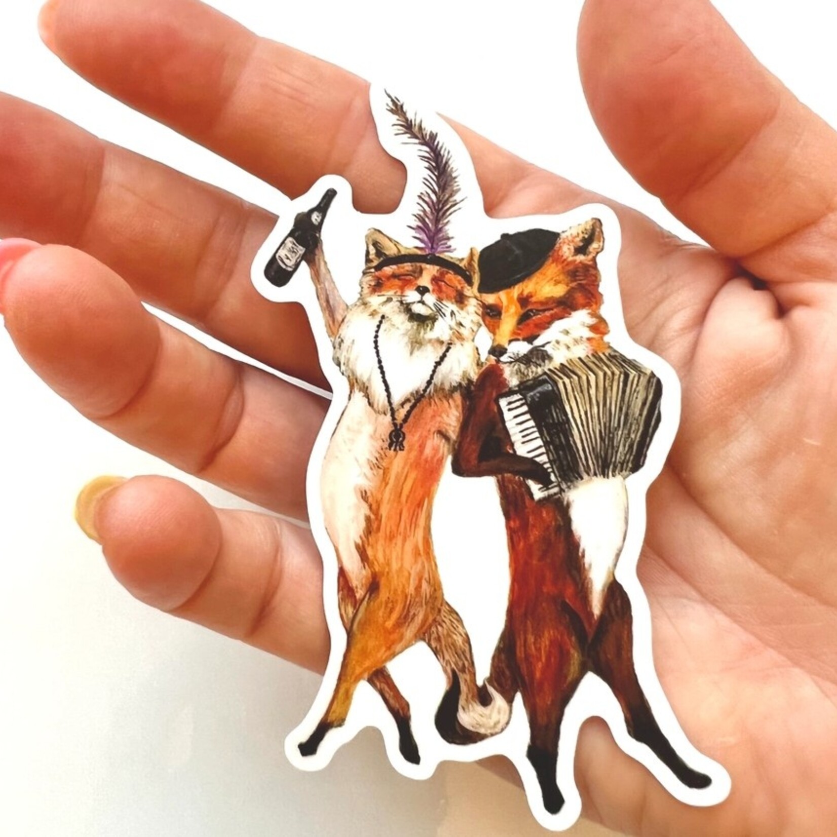 Jahna Vashti French Foxes | Sticker