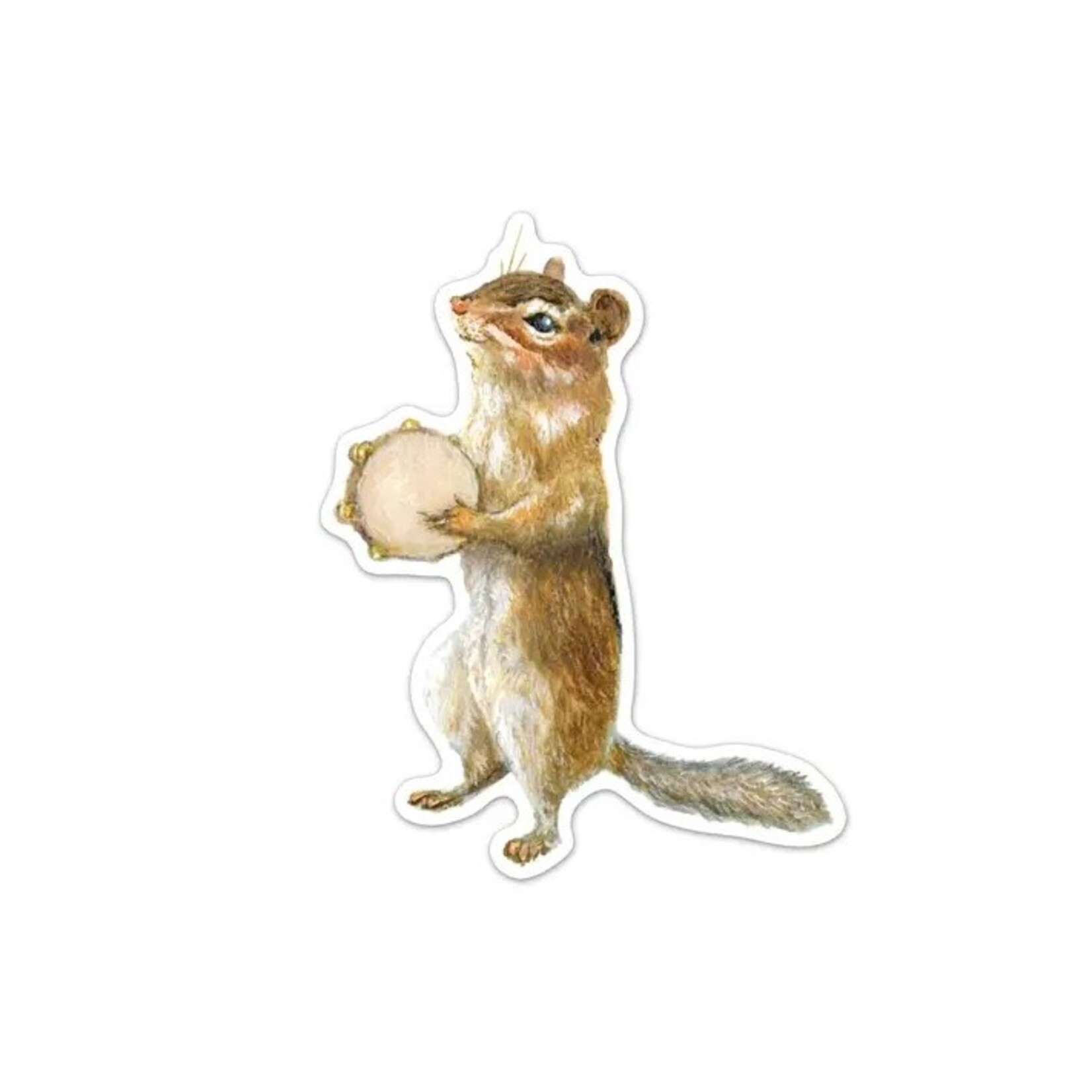 Jahna Vashti Die Cut Tambourine Chipmunk | Sticker