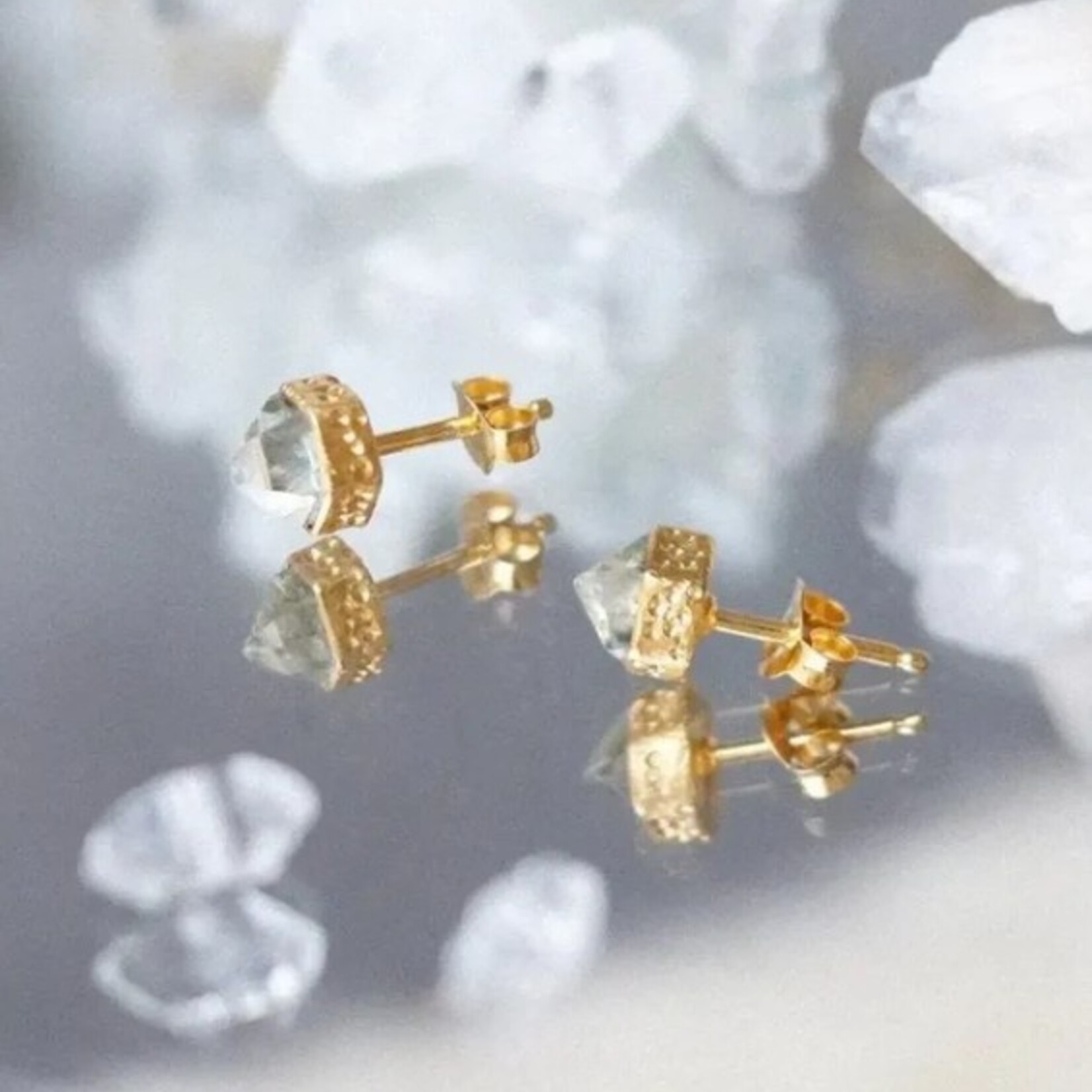 Magic of Life Stud Earrings · 22K Gold Vermeil