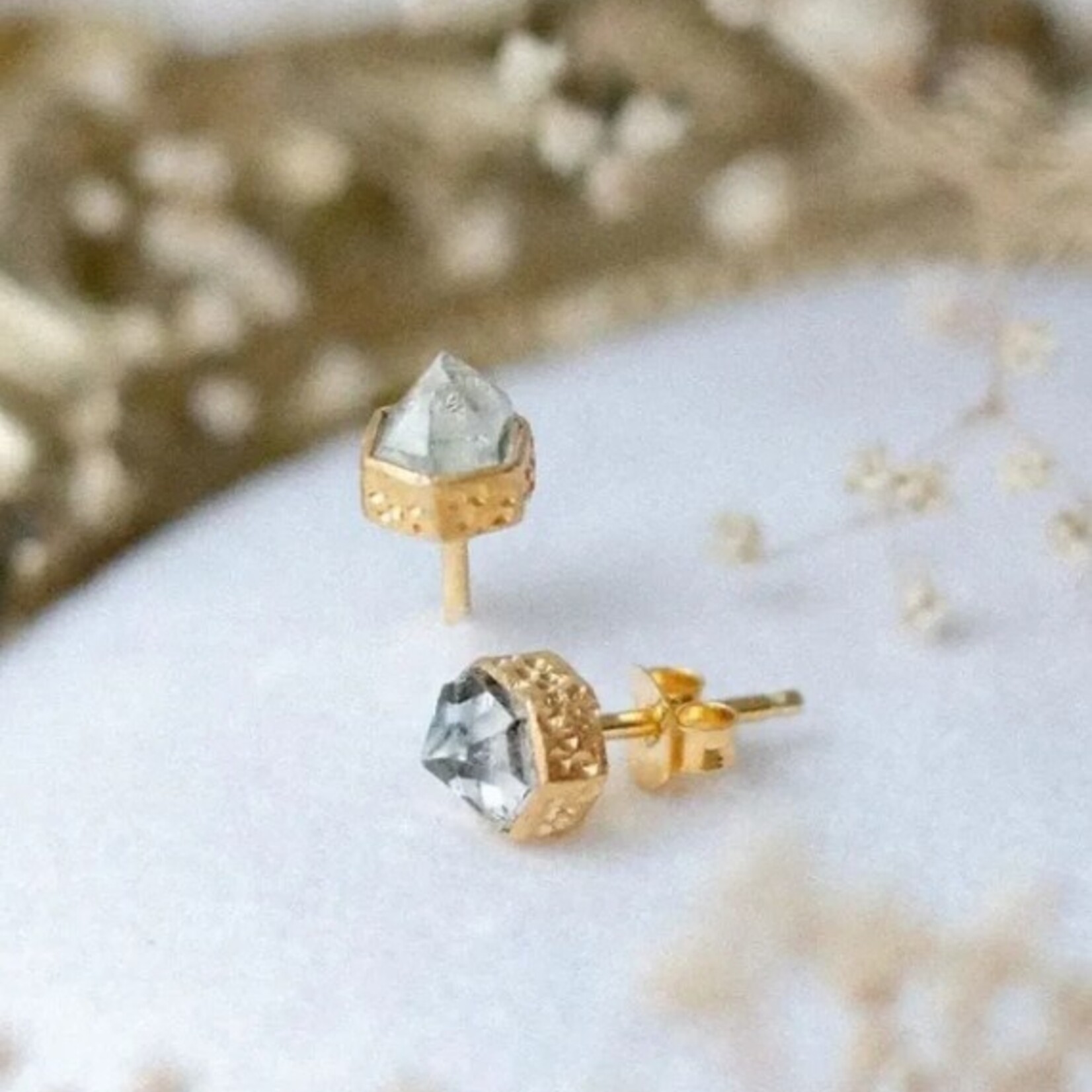 Magic of Life Stud Earrings · 22K Gold Vermeil