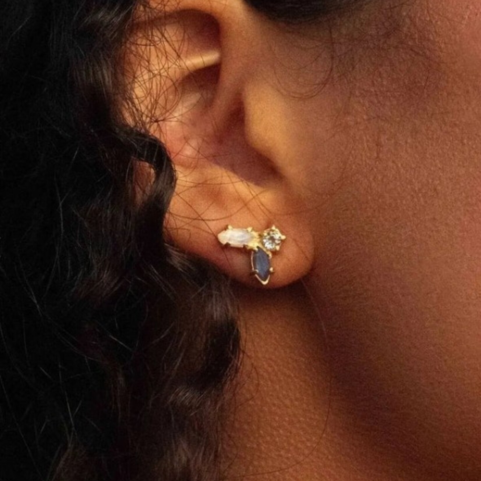 Asmara Stud Earrings · 22K Gold Vermeil