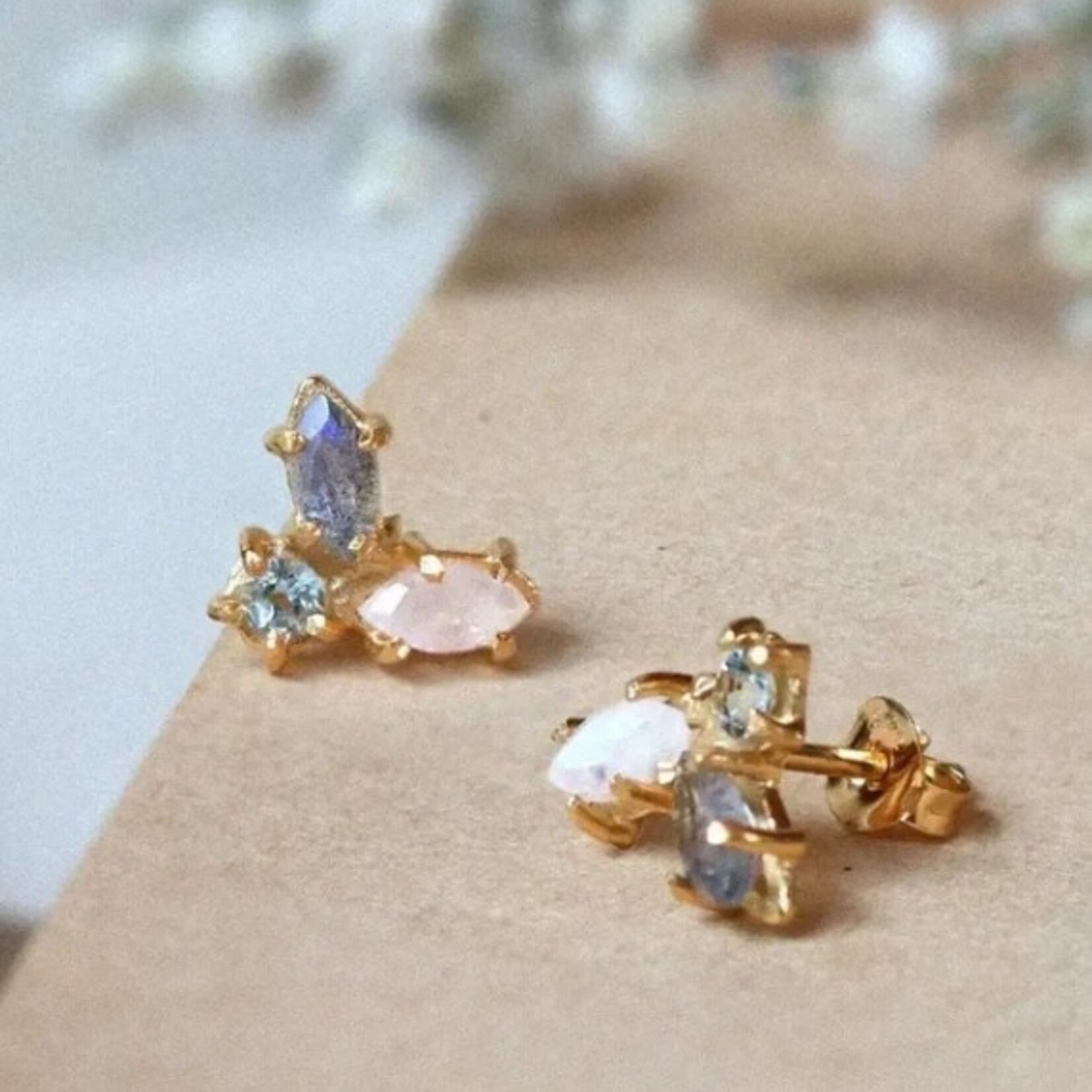 Asmara Stud Earrings · 22K Gold Vermeil