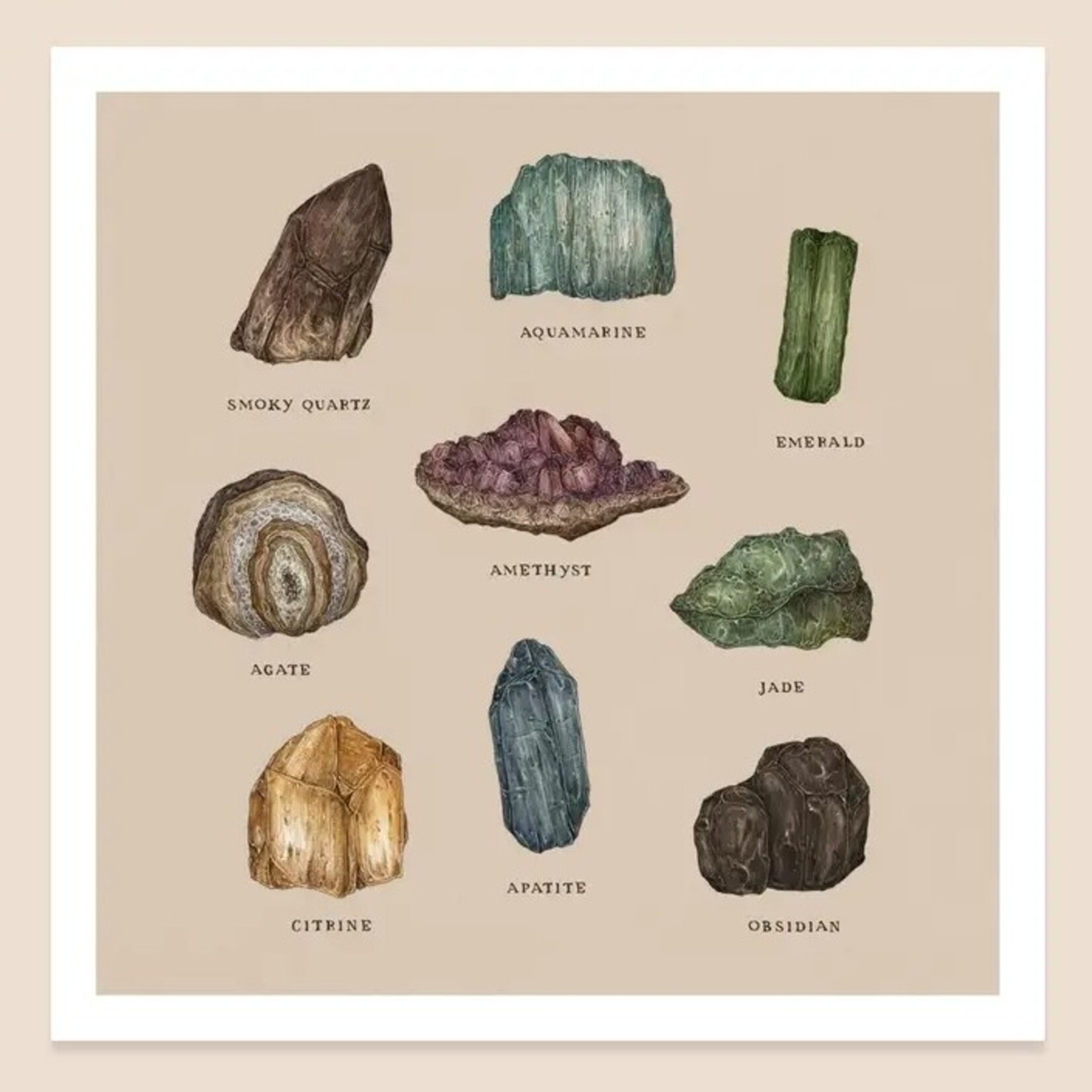 *Gems & Minerals Print | 10x10