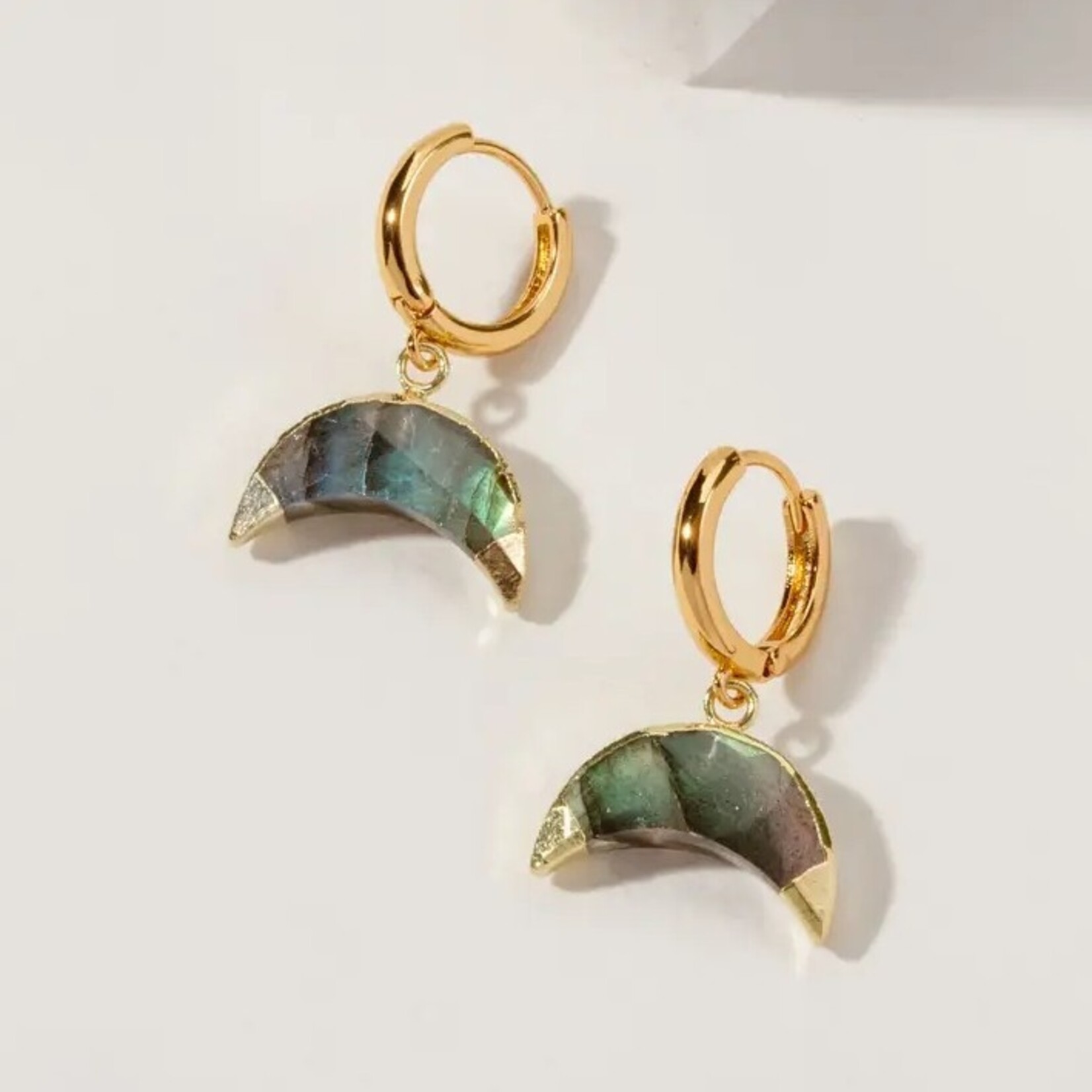 Crescent Horn Huggies · 14K Gold Plating ·