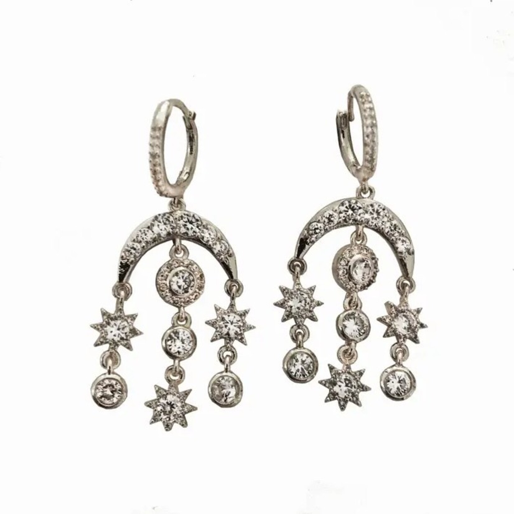 *Pleiades Chandelier Earrings · Silver Plating