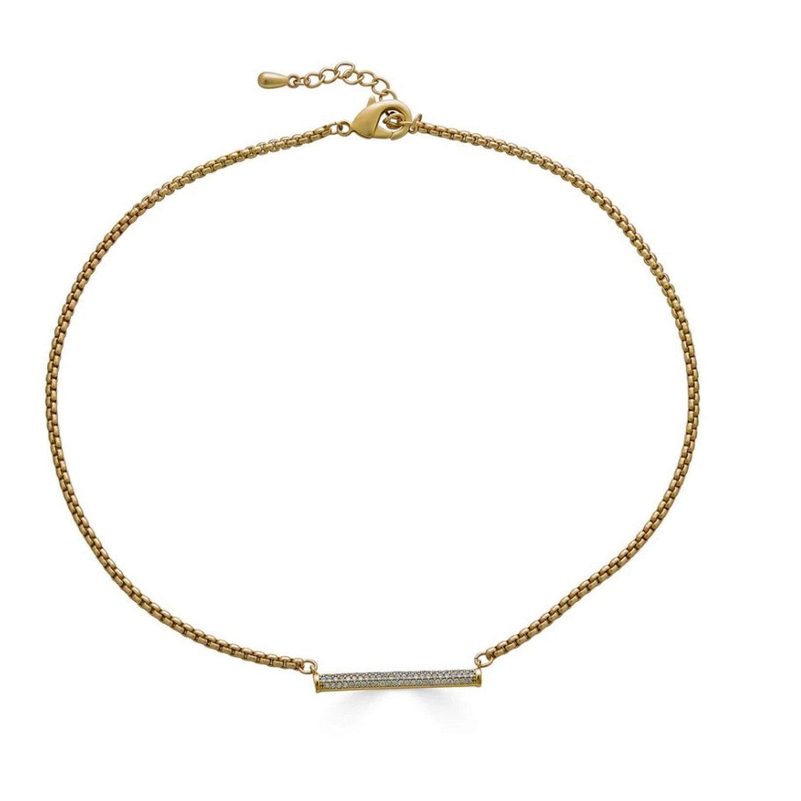 Loni Paul Jewelry Gold Pave Bar Necklace