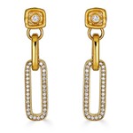 Loni Paul Jewelry Gold Pave Chain Post Earrings