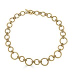 Loni Paul Jewelry Gold Sculpted Circle Necklace