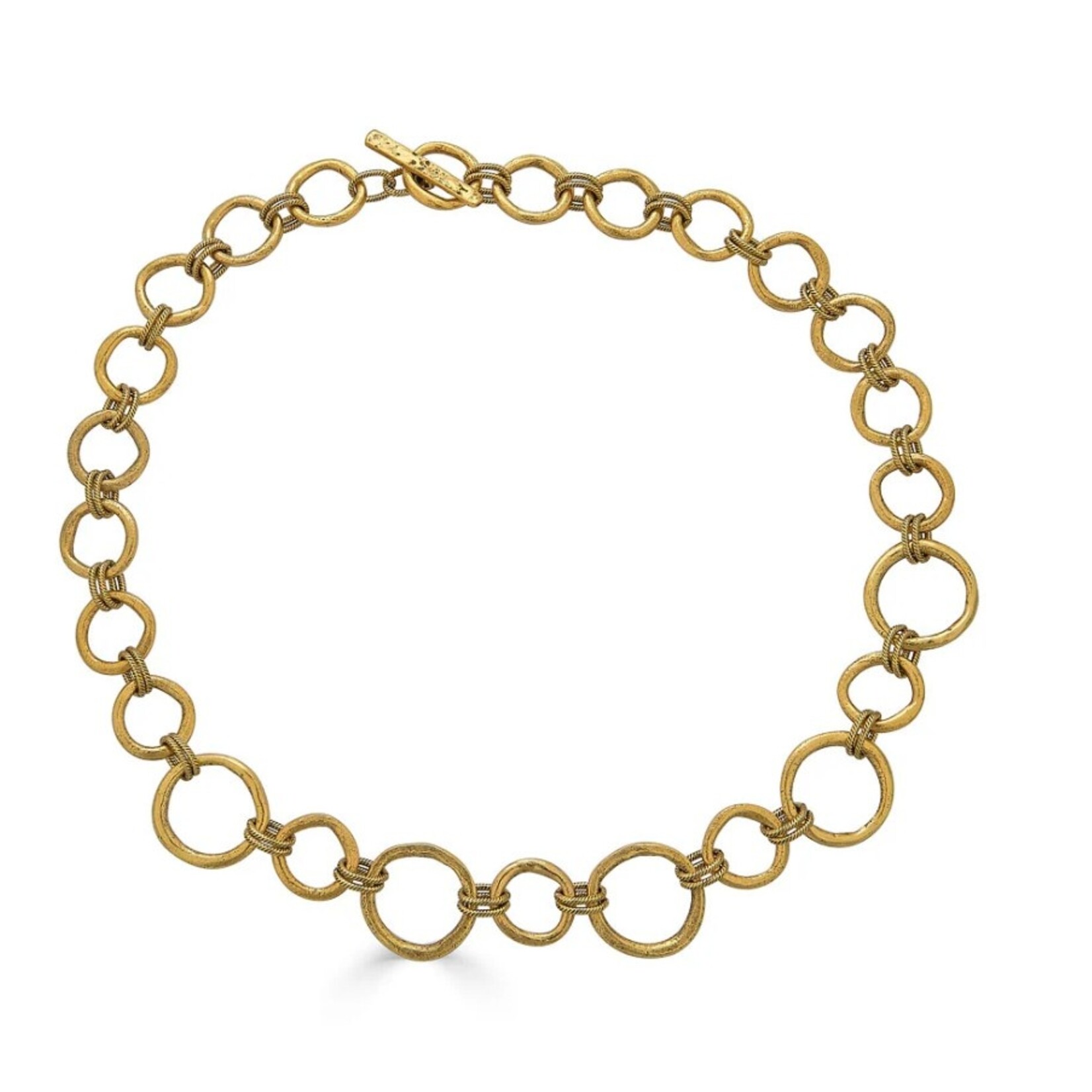 Loni Paul Jewelry Gold Sculpted Circle Necklace