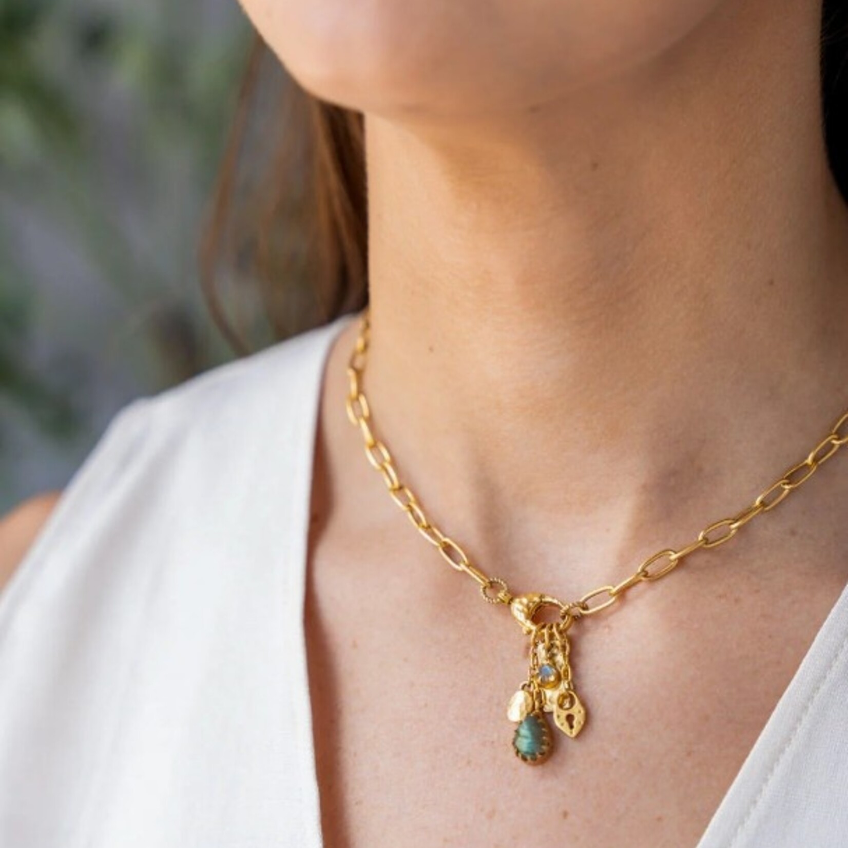 Loni Paul Jewelry Labradorite Talisman Drop Necklace