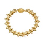 Loni Paul Jewelry Matte Book Chain Bracelet  · Gold