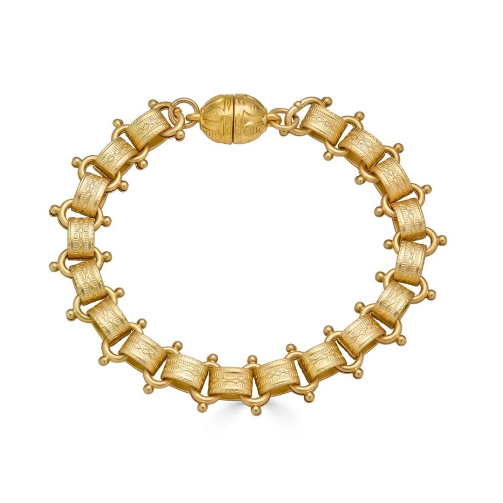 Loni Paul Jewelry Matte Book Chain Bracelet  · Gold