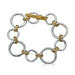 Loni Paul Jewelry Mixed Metal Sculpted Circle Bracelet