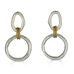 Loni Paul Jewelry Mixed Metal Sculpted Circle Earrings