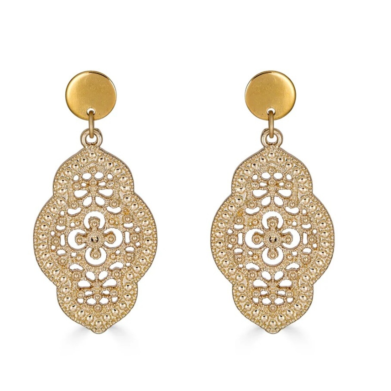 Loni Paul Jewelry Oval Lace Earring · Gold