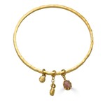 Loni Paul Jewelry Peach Moonstone Talisman Bangle Bracelet