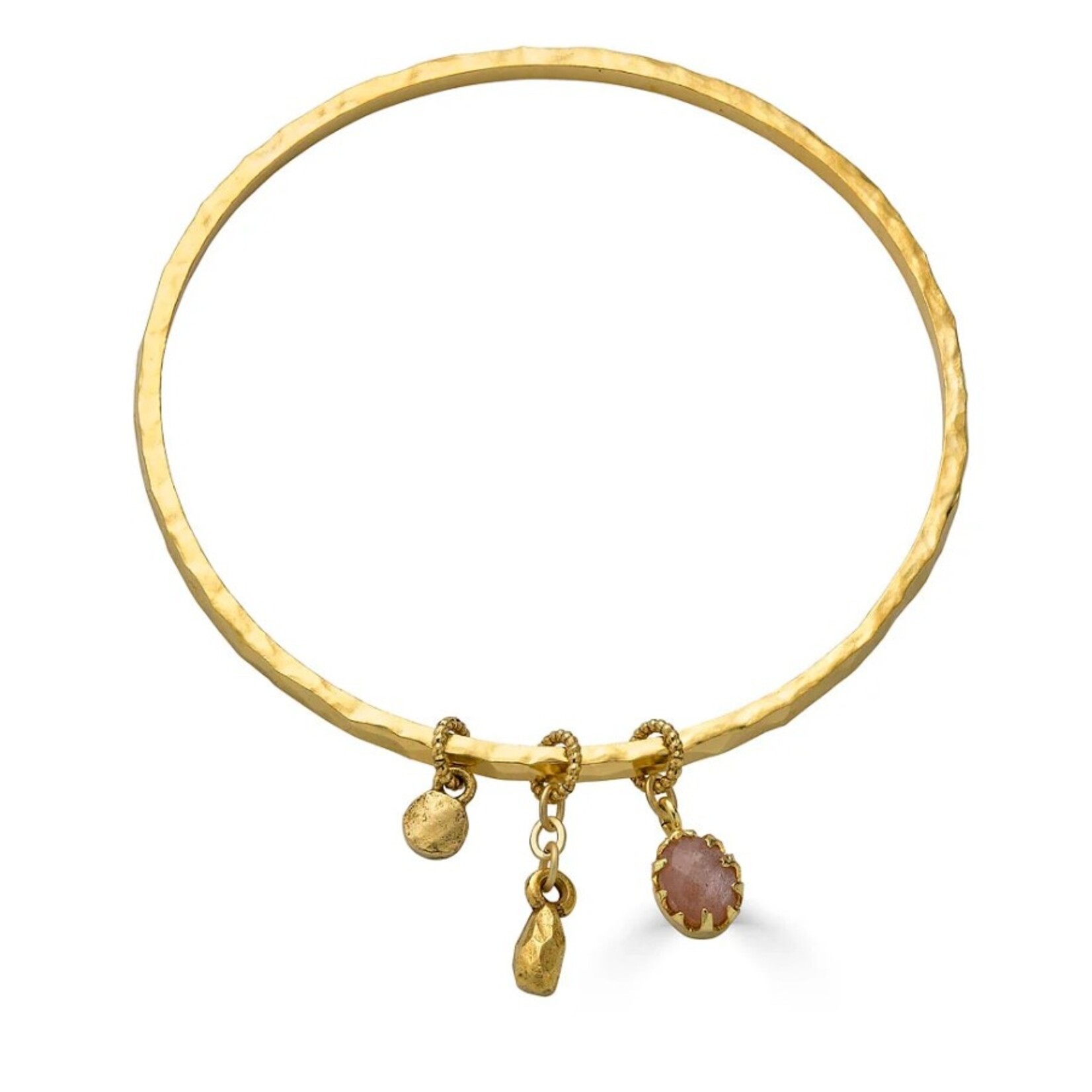 Loni Paul Jewelry Peach Moonstone Talisman Bangle Bracelet