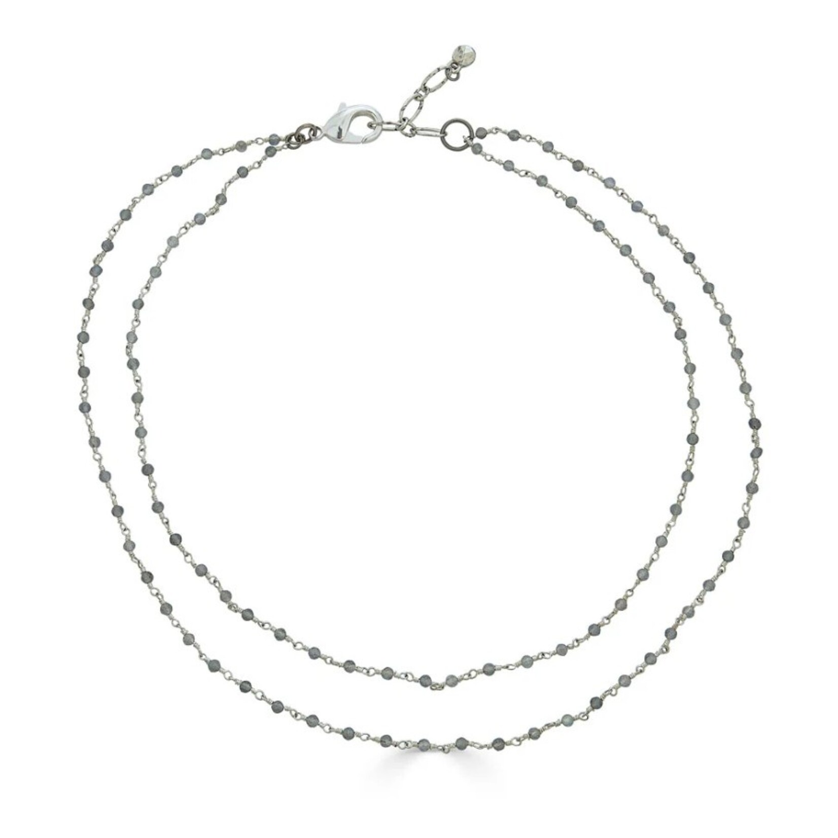 Loni Paul Jewelry Silver Two Strand Delicate Labradorite Necklace